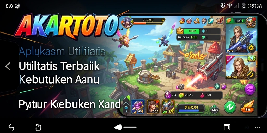 Tampilan screenshot dari aplikasi AKARTOTO yang menunjukkan antarmuka pengguna.