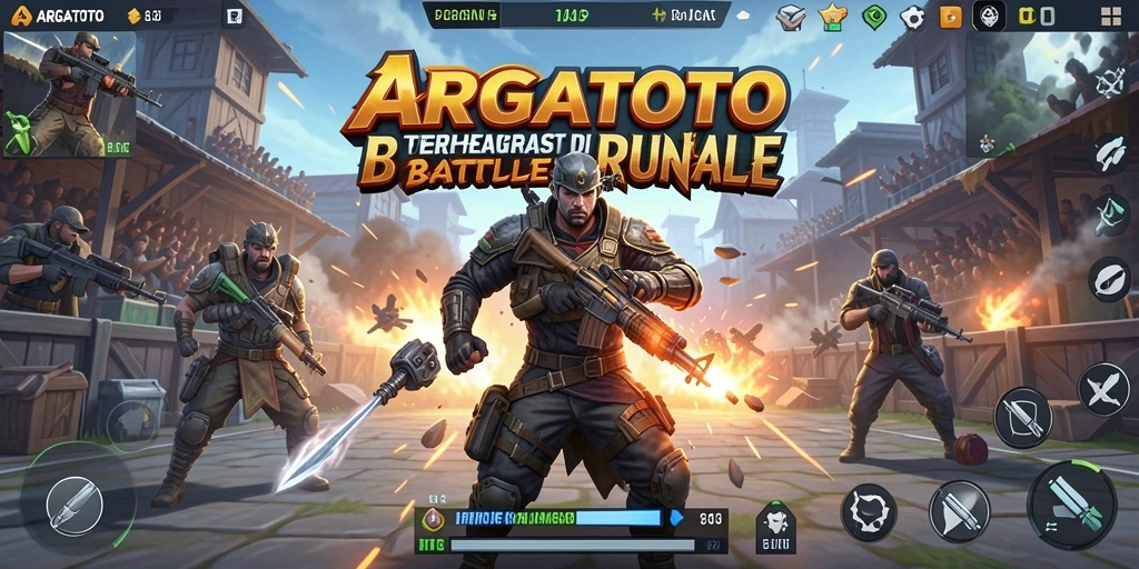 Tampilan gameplay seru dalam ARGATOTO di arena Battle Royale.