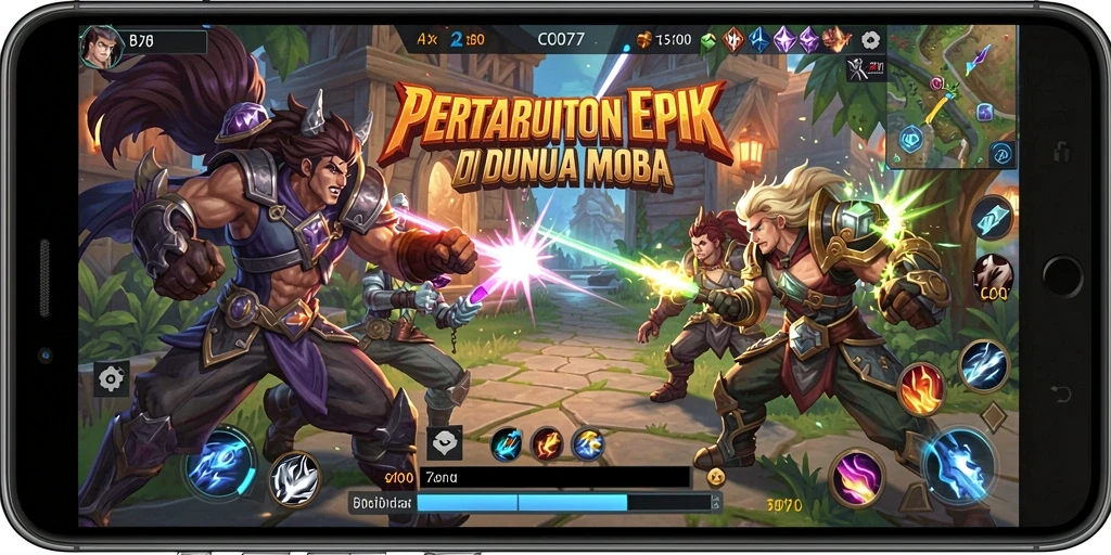 Tampilan seru dari gameplay C0077 yang penuh aksi.