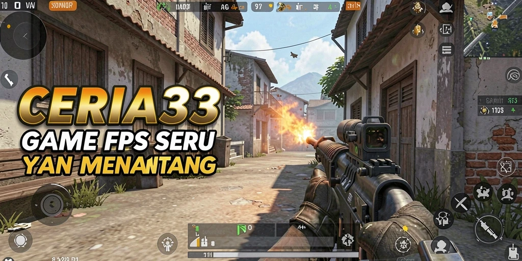 Tangkapan layar menunjukkan aksi intens di medan perang FPS.