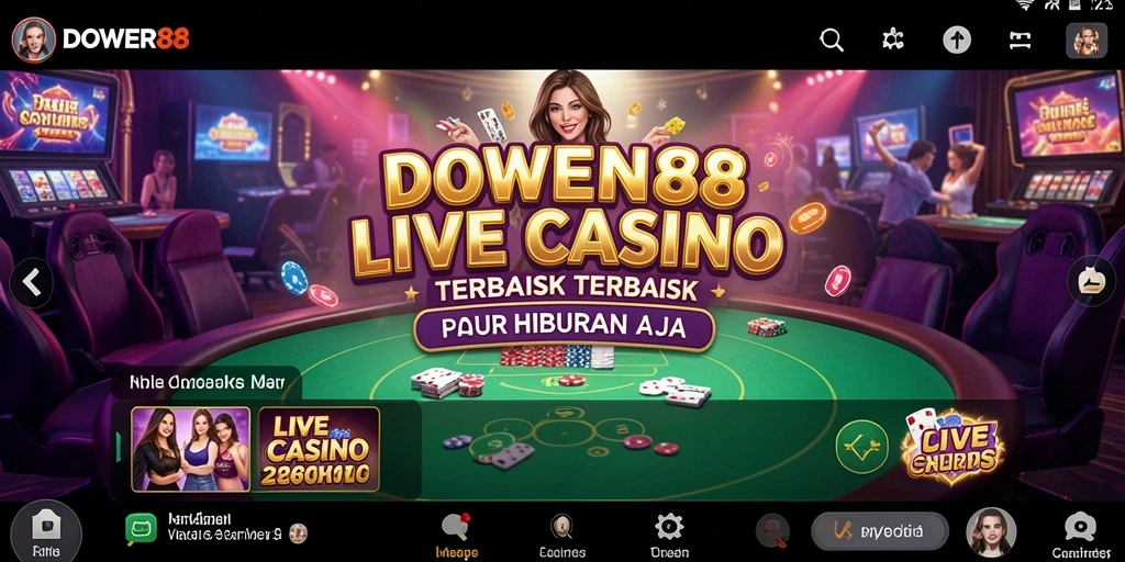 Tampilan menarik dari gameplay DOWER88 dalam permainan Live Casino.