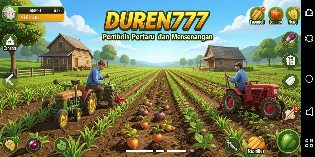 Tampilan gameplay DUREN777 yang seru dalam bertani.
