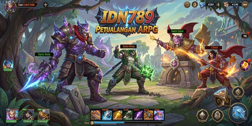 Tangkapan layar gameplay ARPG yang penuh aksi.