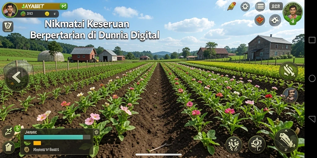 Tampilan gameplay JAYABET dengan aksi bercocok tanam yang seru.