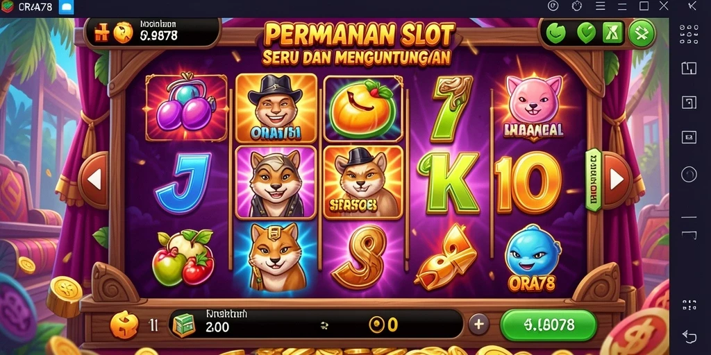 Tampilan gameplay seru di ORA78 dengan tema slot yang variatif.