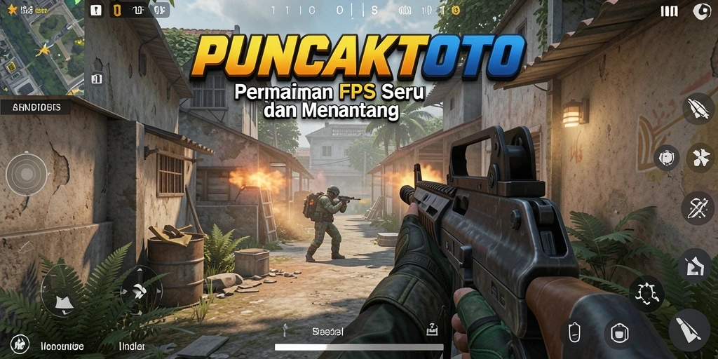 Gameplay mendebarkan PUNCAKTOTO dalam pertempuran FPS.