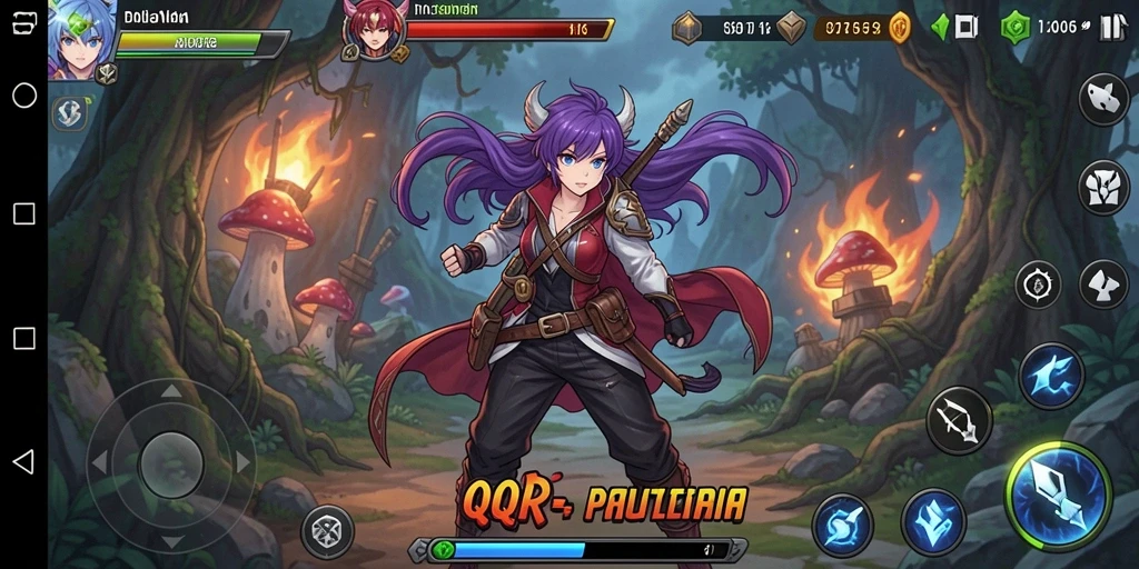 Screenshot menunjukkan karakter anime dalam pertarungan epik.